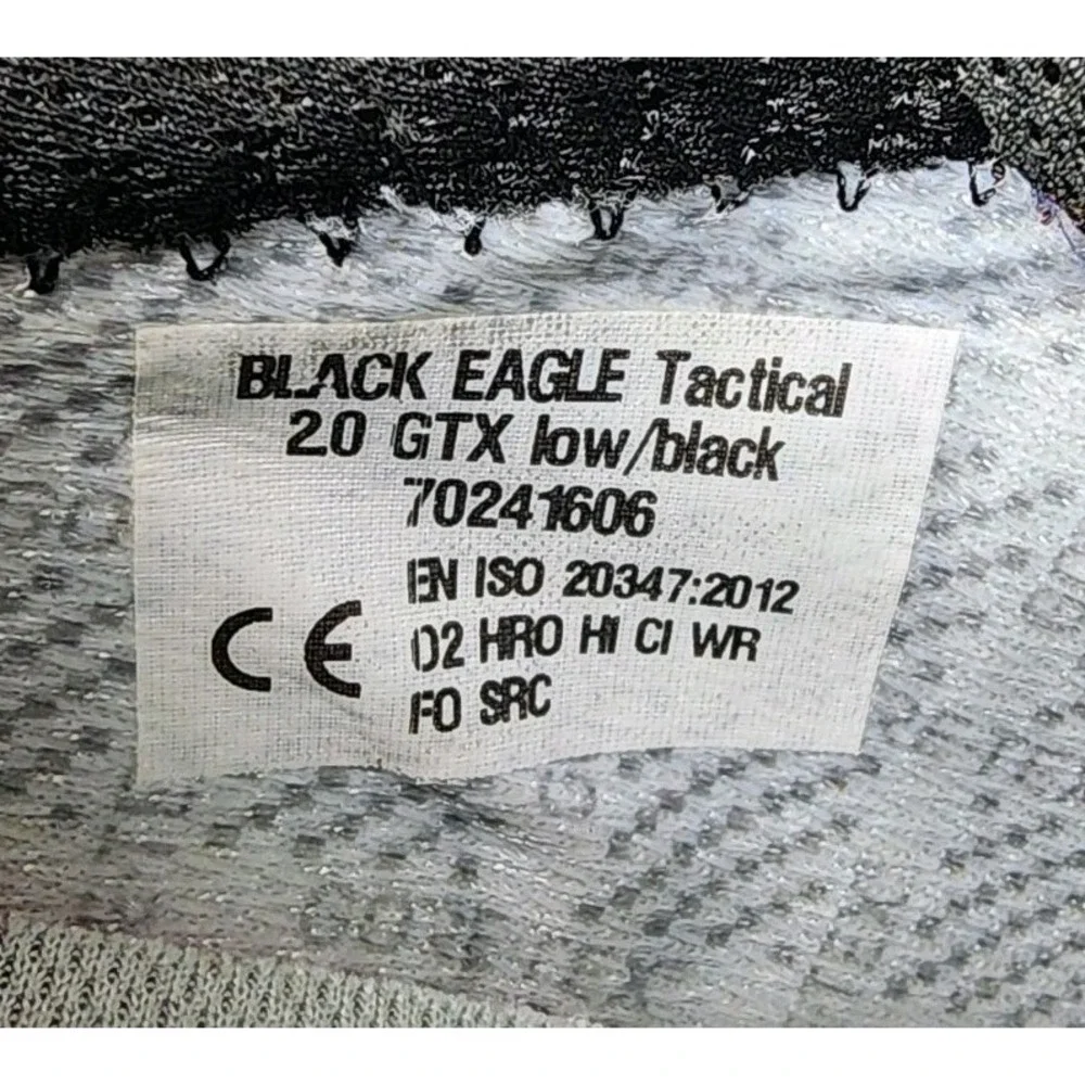 Haix Black Eagle Tactical 2.0 GTX Low Shoes Mens 9 Black Waterproof Corded Laces